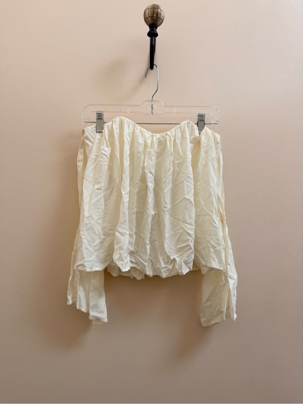 re:named Cream Off Shoulder Top